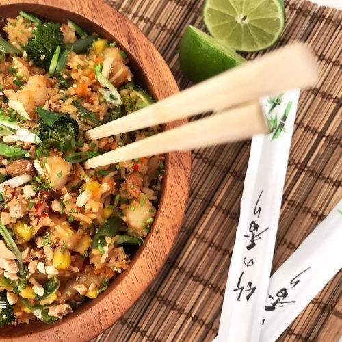 Stir fry με γαρίδες και τραγανά λαχανικά, μαγειρεμένο σε δυνατή φωτιά, ελαφρύ και γεμάτο γεύση