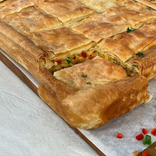 Κοτόπιτα με Πράσο και Πιπεριές