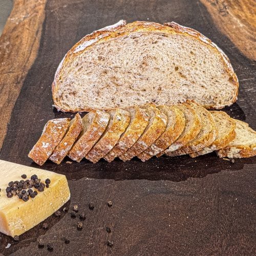 Τραγανό Ψωμί Χωρίς Ζύμωμα Cacio e Pepe