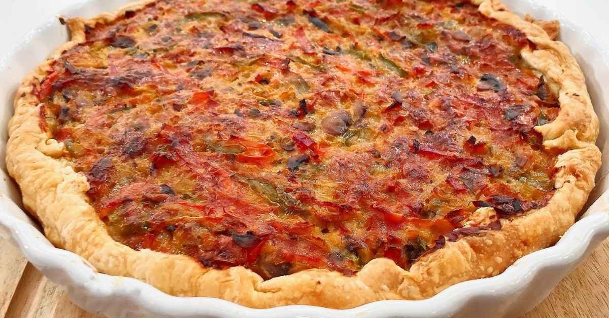 Ανοιχτή τάρτα λαχανικών στο φούρνο