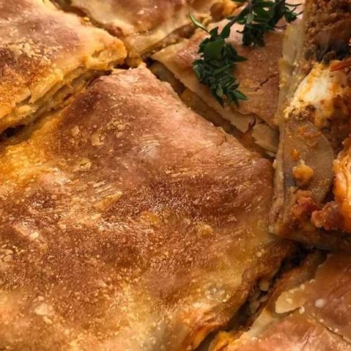 Κιμαδόπιτα με μανιτάρια και φέτα