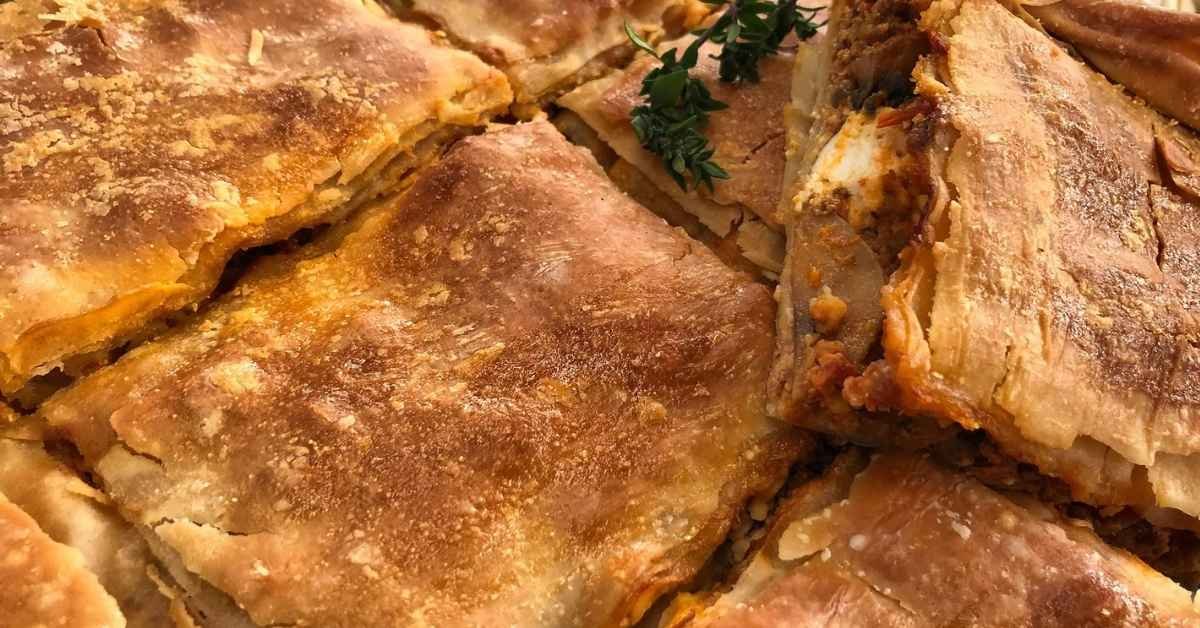 Κιμαδόπιτα με μανιτάρια και φέτα