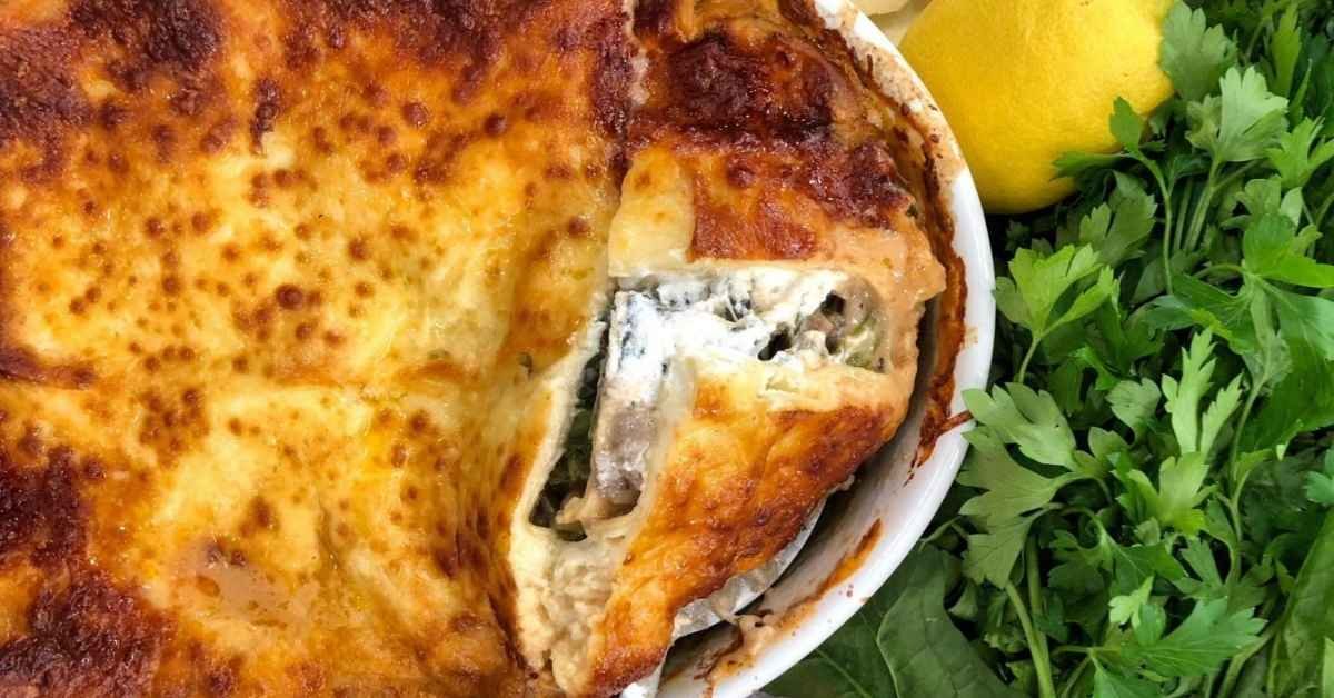 Λαζάνια με σπανάκι και κρέμα γάλακτος