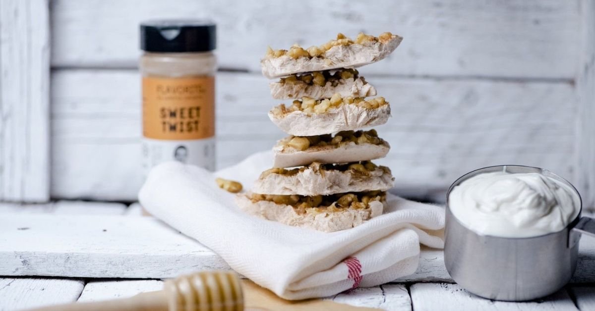 Σπιτικές παγωμένες μπάρες γιαουρτιού με μέλι και καρύδια