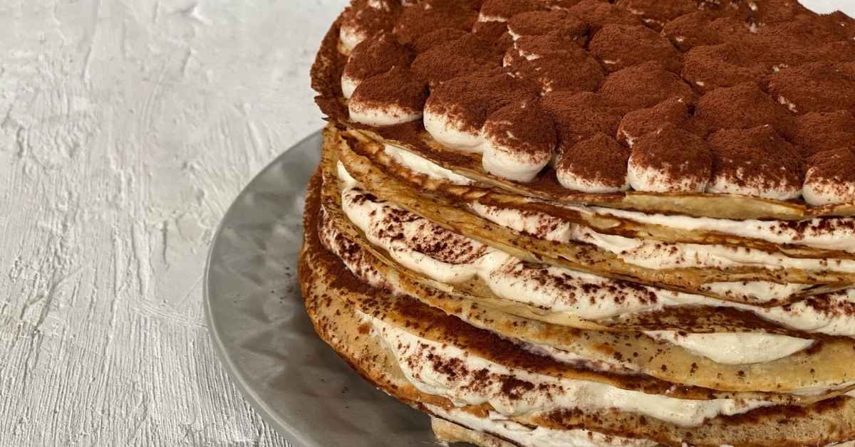 Συνταγή Κέικ Τιραμισού με Κρέπες από τον Λάμπρο Βακιάρο