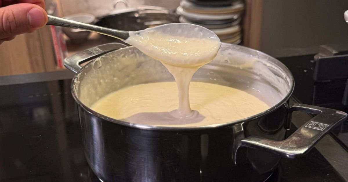 μπέσαμέλ με βούτυρο και αλεύρι