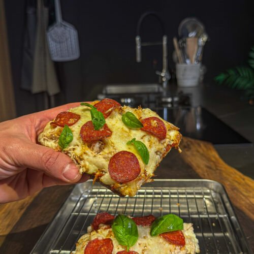 High Protein Pizza Bread με Τυρί Cottage
