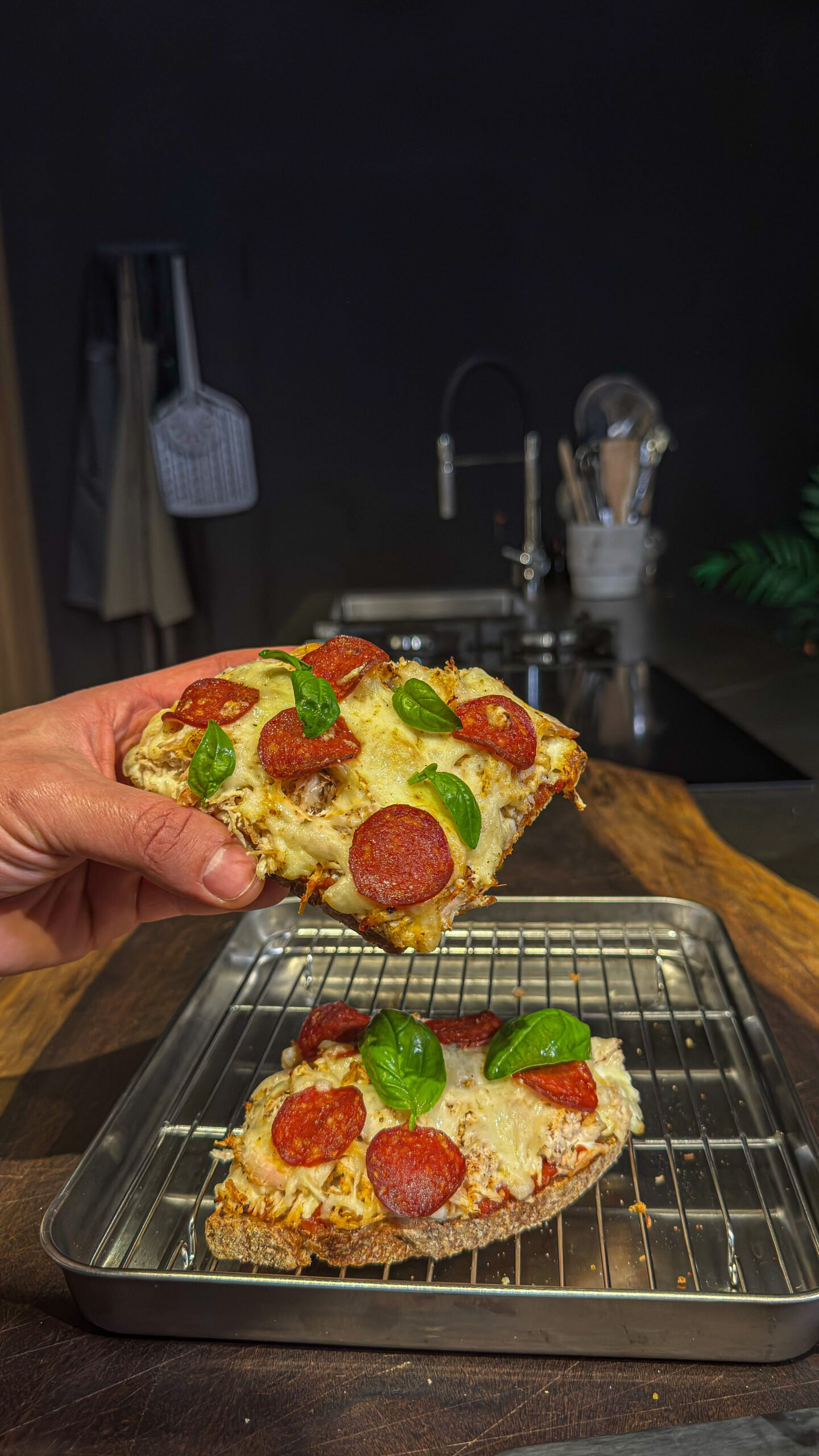 High Protein Pizza Bread με Τυρί Cottage