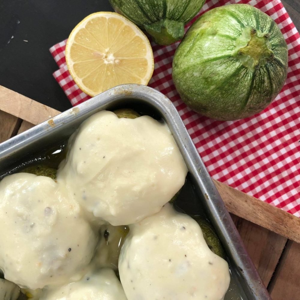 Γεμιστά κολοκυθάκια με κρέμα λεμονιού