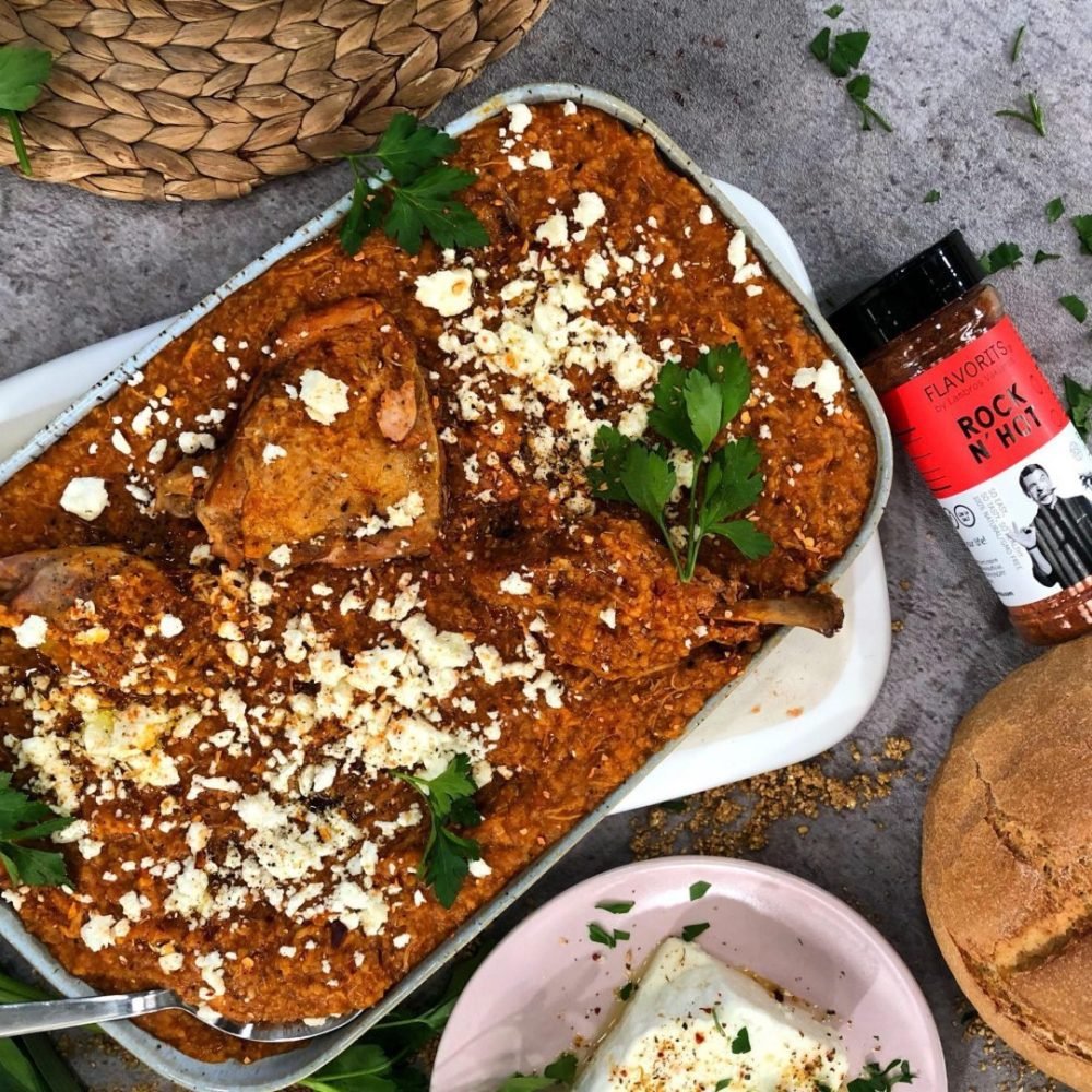 Κοτόπουλο με τραχανά και λαχανικά