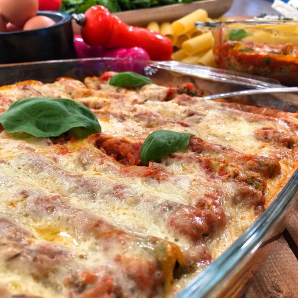 Κανελόνια με σπανάκι και ανθότυρο