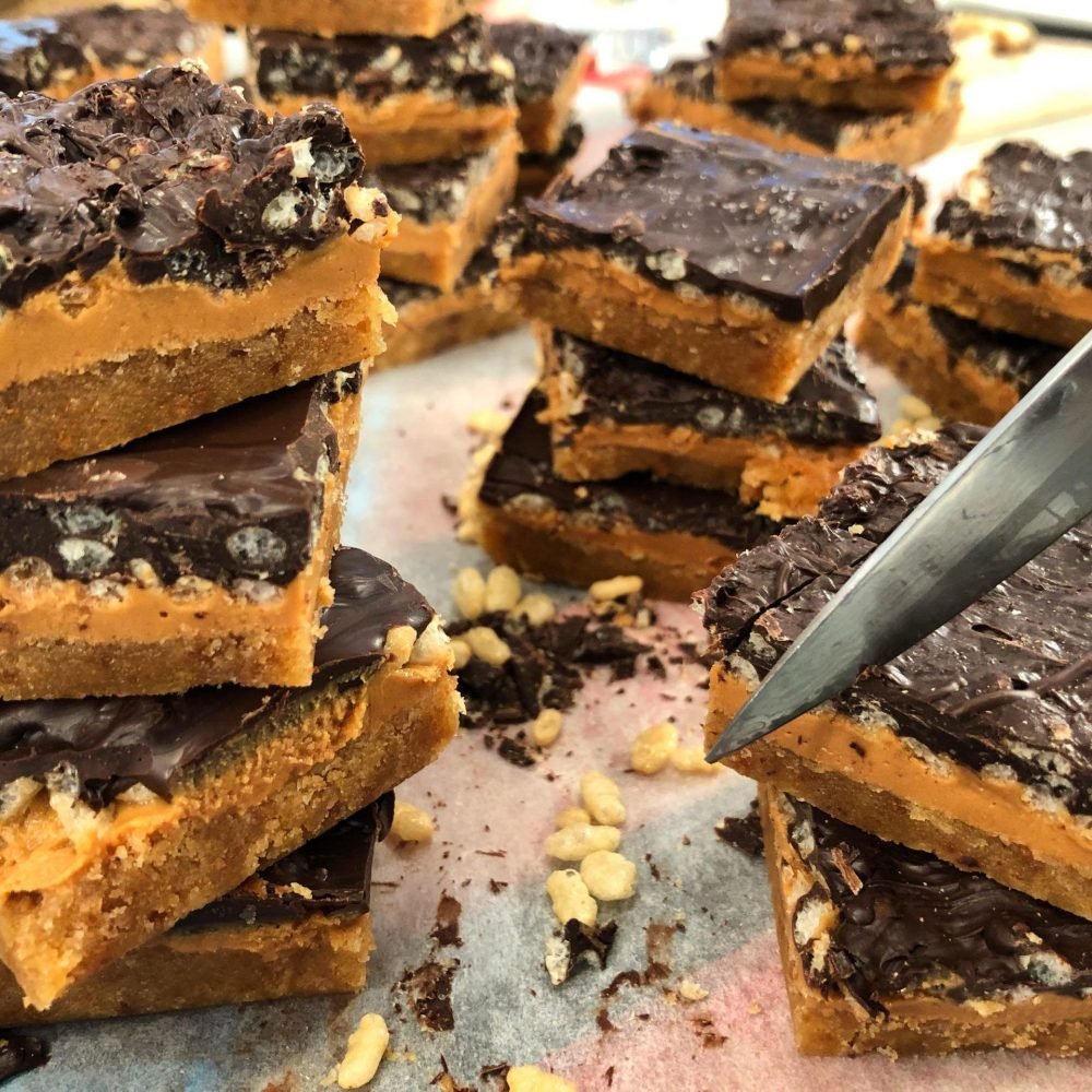 Μπάρες Φυστικοβούτυρου και Σοκολάτας