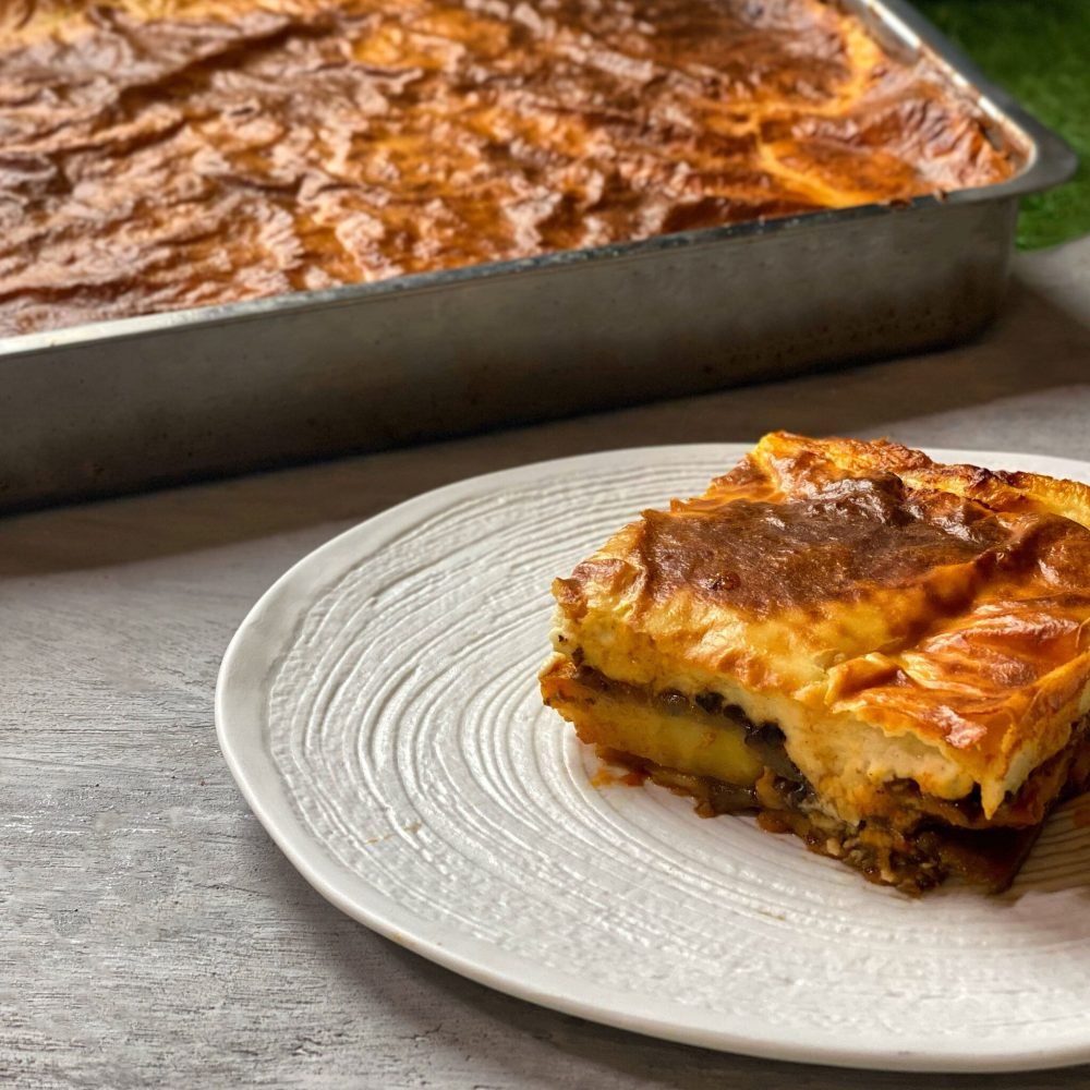 Μουσακάς με Kιμά Μανιταριών Λάμπρος Βακιάρος