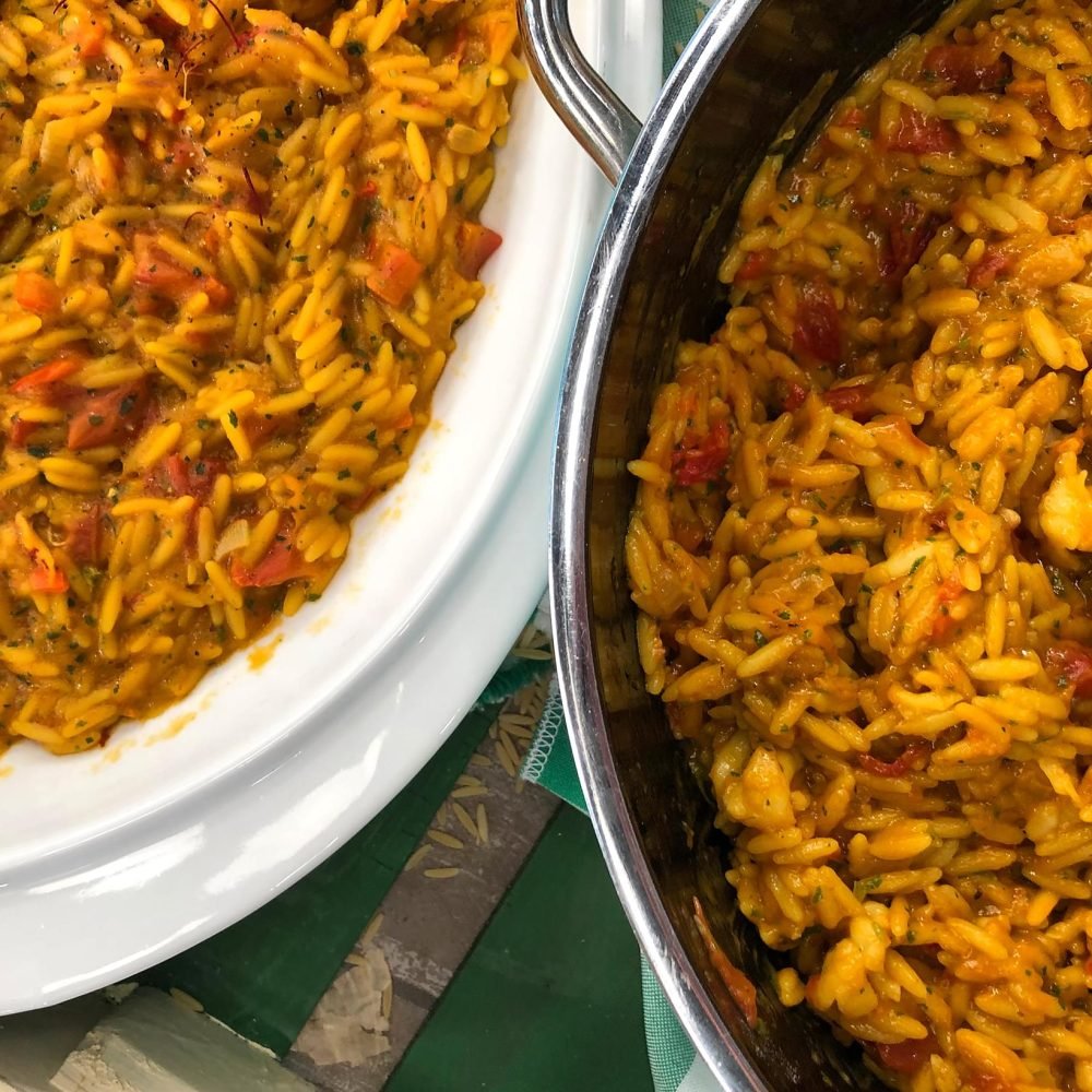 Νηστίσιμο Κοκκινιστό Κριθαρότο Γαρίδας | Λάμπρος Βακιάρος