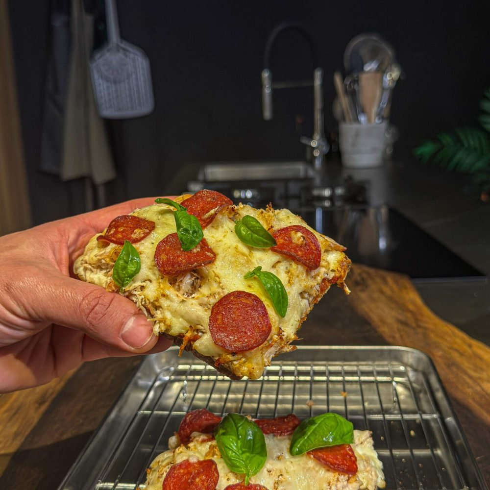 High Protein Pizza Bread με Τυρί Cottage