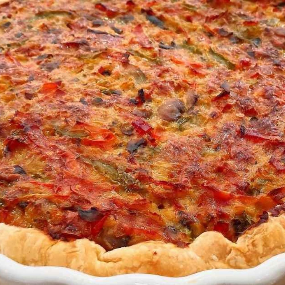 Ανοιχτή τάρτα λαχανικών στο φούρνο