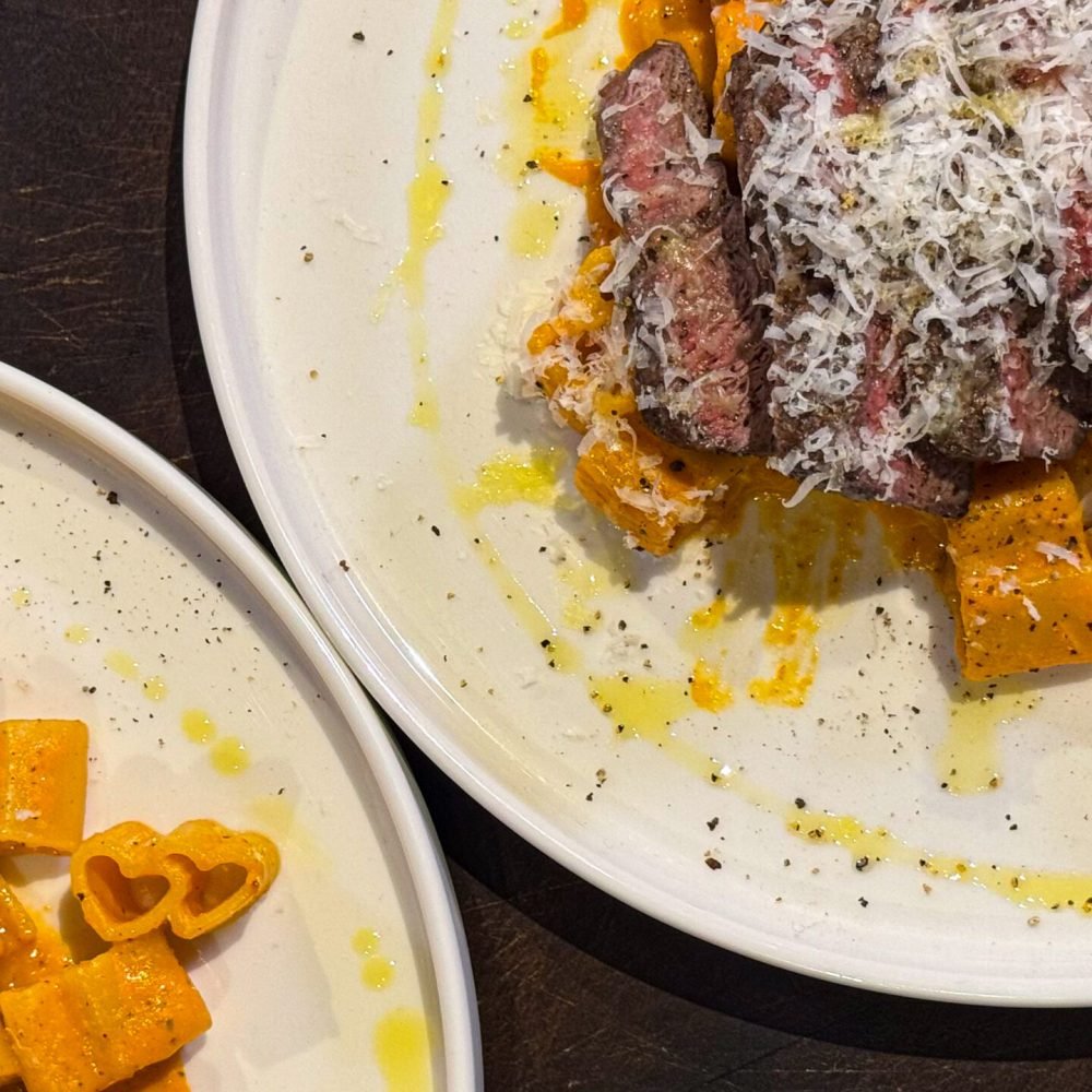 Ζυμαρικά Καρδιάς με Ψητές Πιπεριές & Tagliata