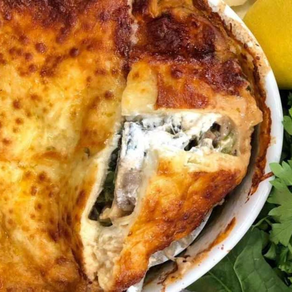 Λαζάνια με σπανάκι και κρέμα γάλακτος