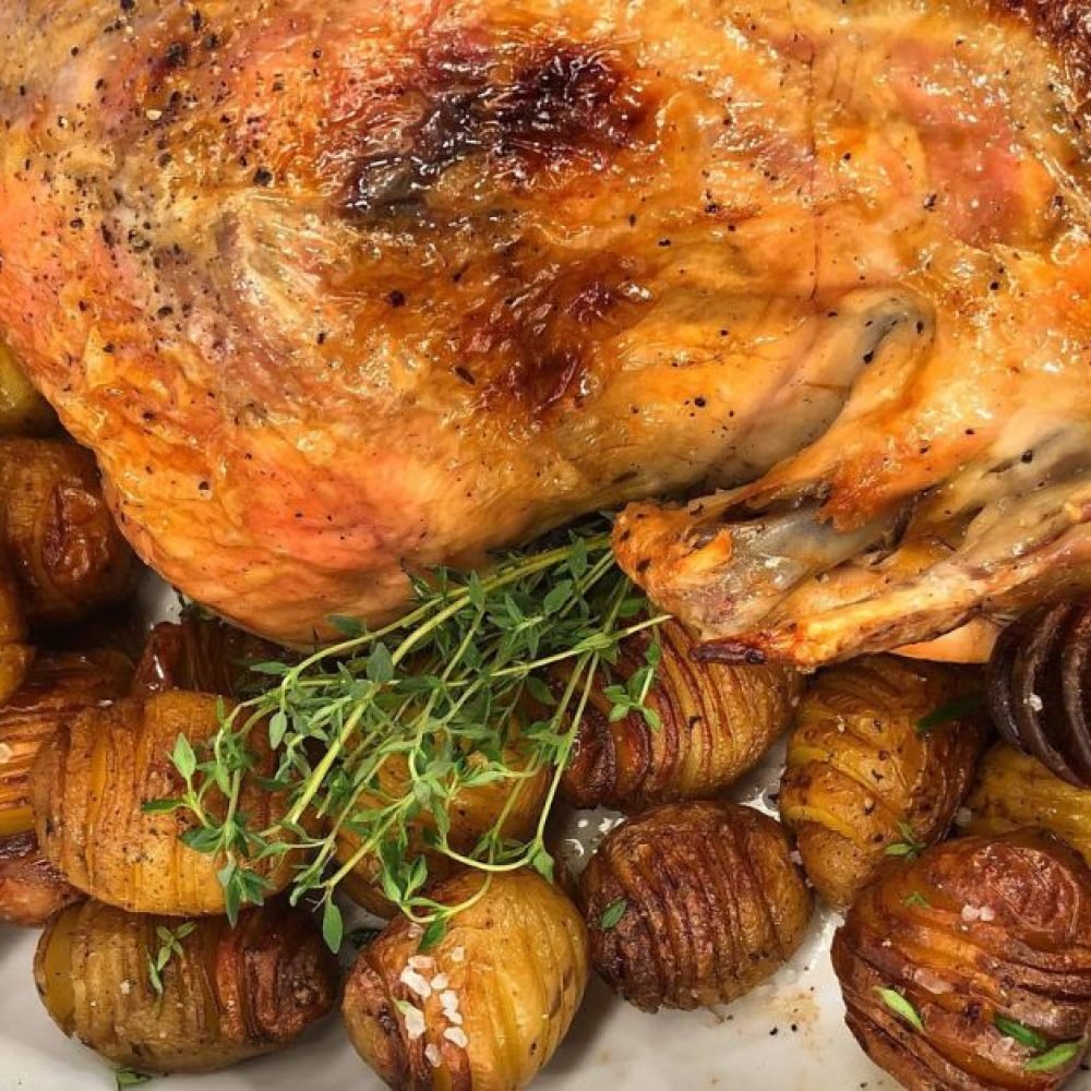 Ψητό Κοτόπουλο με Πατάτες Ακορντεόν